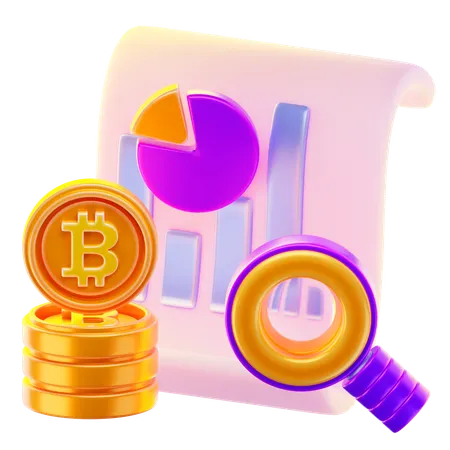 Bitcoin Analysis  3D Icon
