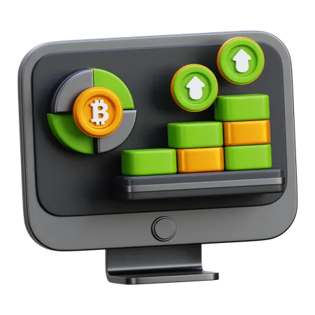 Bitcoin Analysis  3D Icon