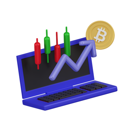 Bitcoin Analysis  3D Icon