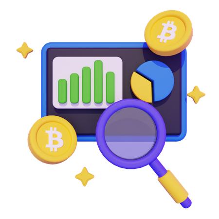 Bitcoin Analysis  3D Icon