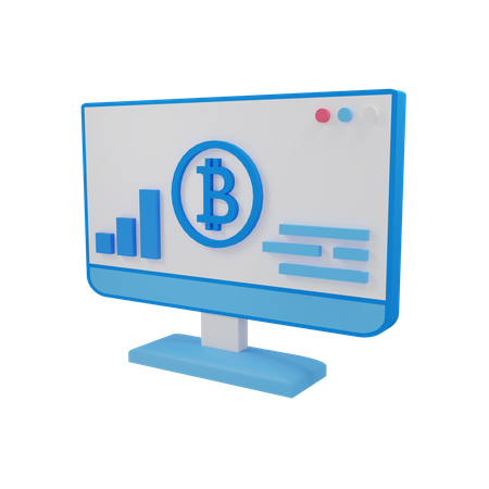 Bitcoin Analysis  3D Icon