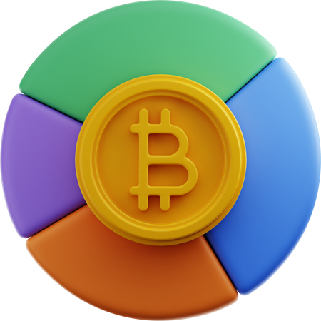 Bitcoin Analysis  3D Illustration