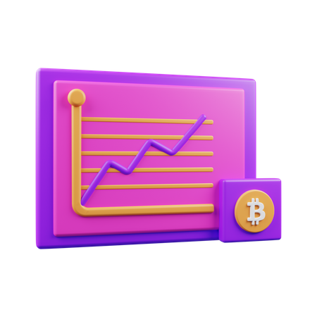 Bitcoin Analytics  3D Icon