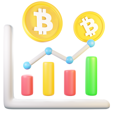 Bitcoin Analytics  3D Illustration