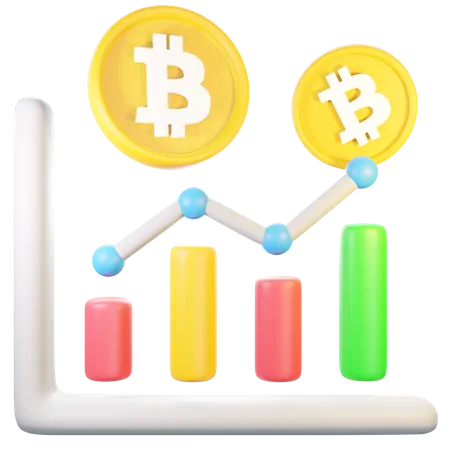 Bitcoin Analytics  3D Illustration