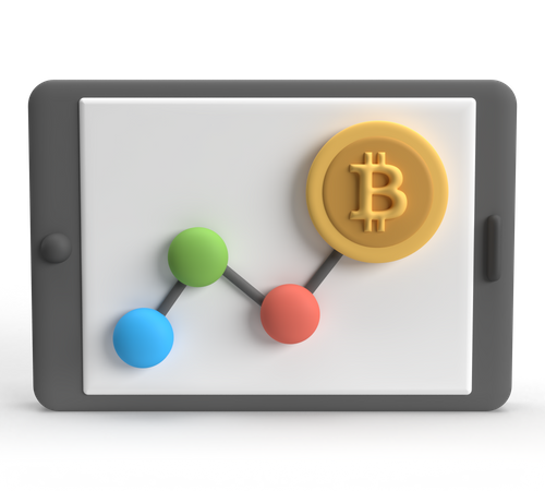 Bitcoin Analytics  3D Icon