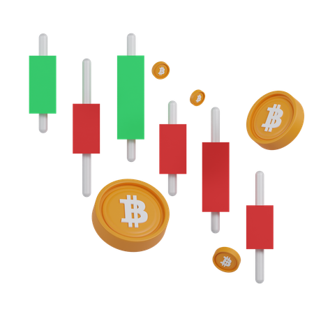 ビットコインと暗号通貨  3D Icon