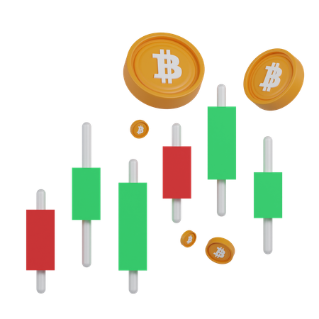 ビットコインと暗号通貨  3D Icon