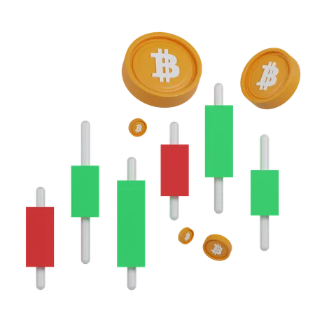 ビットコインと暗号通貨  3D Icon