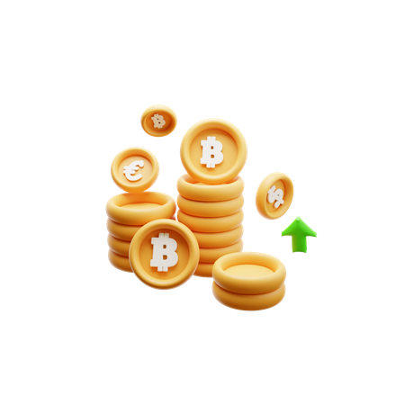 Bitcoin And Dollar Usd Coin  3D Icon