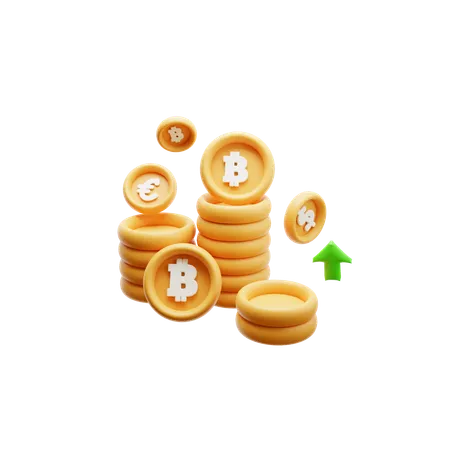 Bitcoin And Dollar Usd Coin 3 D Illustration 3D Icon