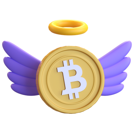 Investisseur d'angle Bitcoin  3D Illustration