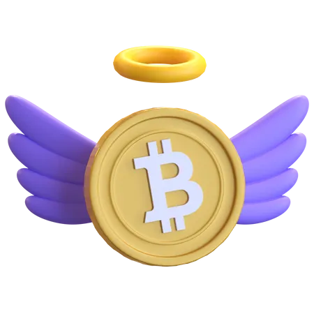 Investisseur d'angle Bitcoin  3D Illustration