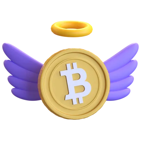 Bitcoin Angle Investor  3D Illustration