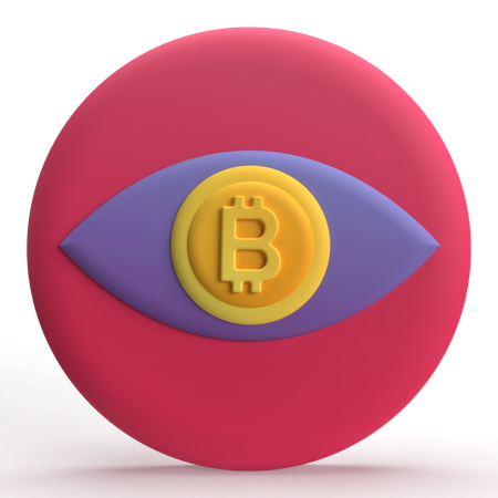 Bitcoin-Ansicht  3D Icon