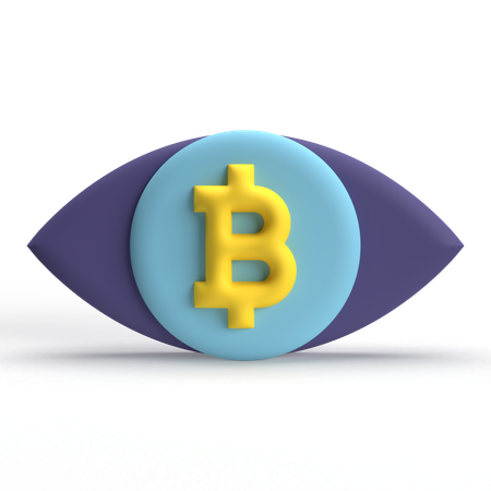 Bitcoin-Ansicht  3D Icon