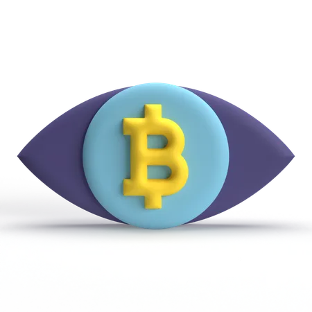 Bitcoin-Ansicht  3D Icon