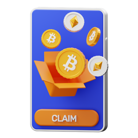 Bitcoin-Anspruch  3D Icon