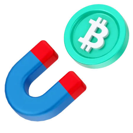 Bitcoin anziehen  3D Icon