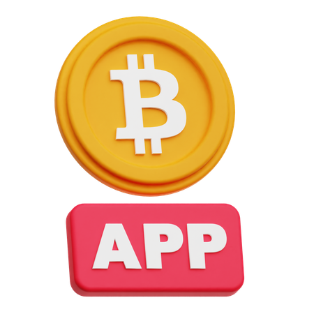 Bitcoin App  3D Icon