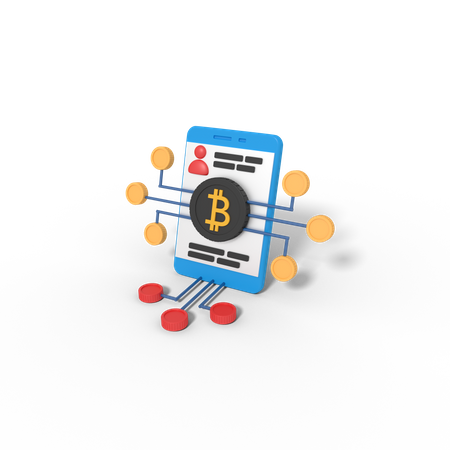 Bitcoin App  3D Icon