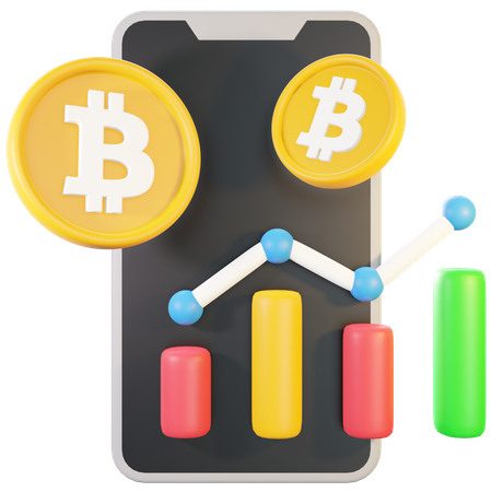 Bitcoin Application  3D Illustration