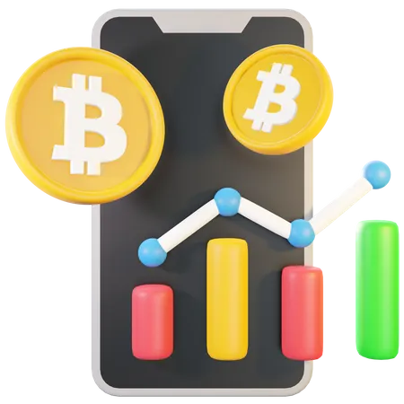 Bitcoin Application  3D Illustration