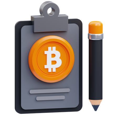 Prancheta de bitcoin  3D Icon