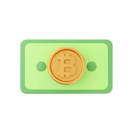 Argent bitcoin  3D Icon