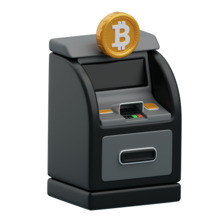 Distributeur automatique de bitcoins  3D Icon
