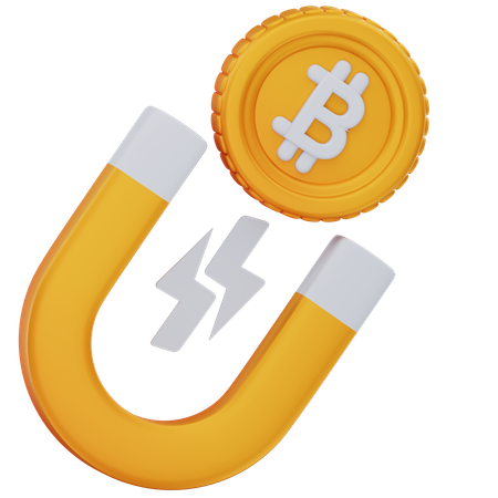 Bitcoin Attraction  3D Icon