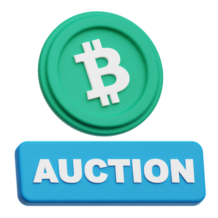 Bitcoin Auction  3D Icon