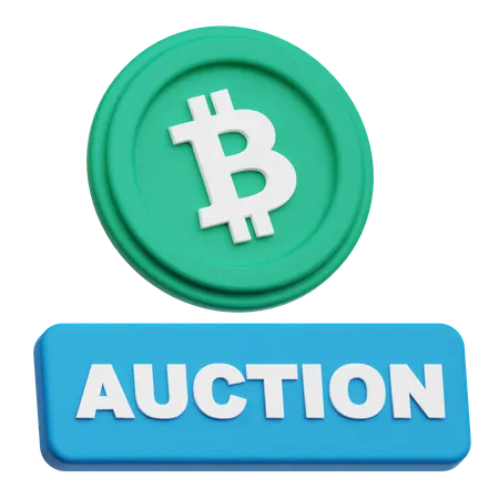 Bitcoin Auction  3D Icon