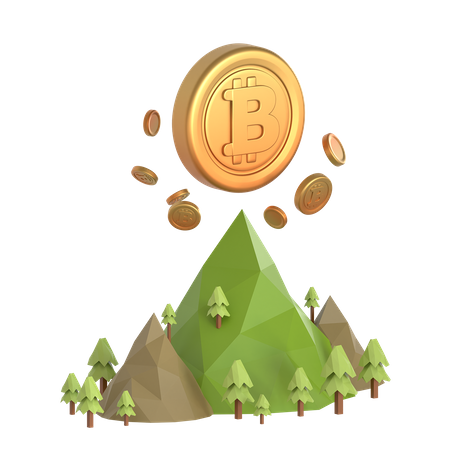 Bitcoin-Wachstum  3D Icon