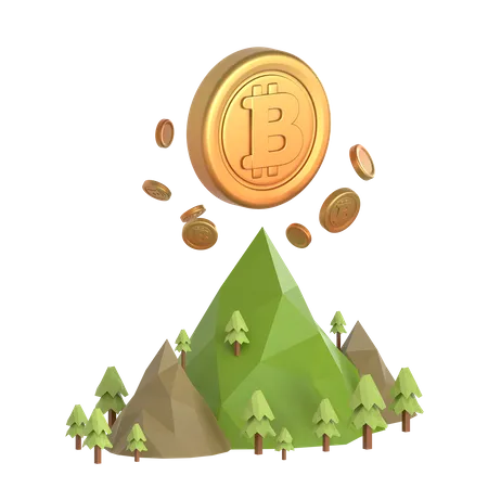 Bitcoin-Wachstum  3D Icon