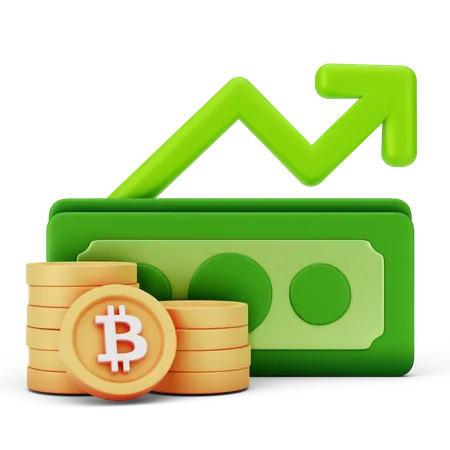 Bitcoin en hausse  3D Icon