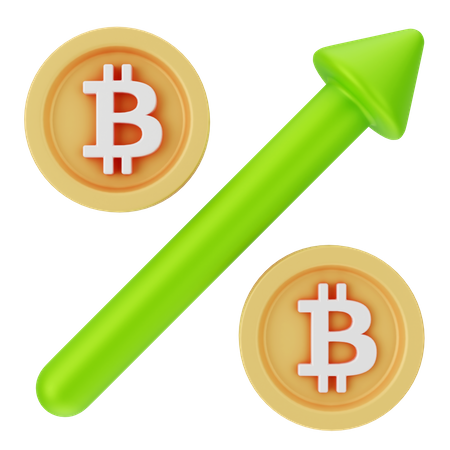 Bitcoin en hausse  3D Icon