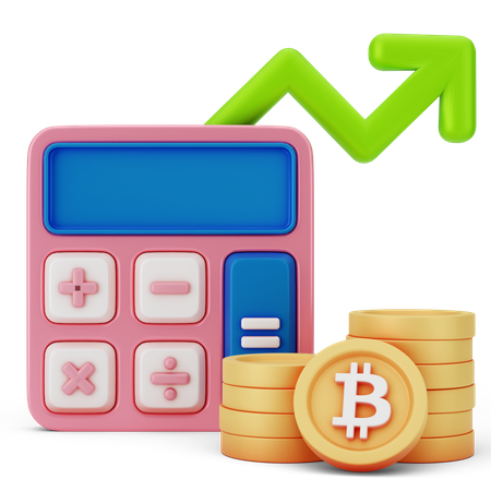 Bitcoin en hausse  3D Icon