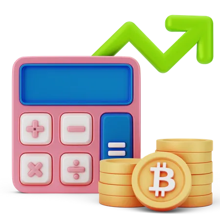 Bitcoin en hausse  3D Icon