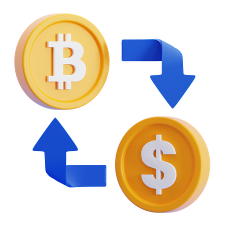 Bitcoin-Austausch  3D Icon