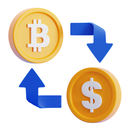 Bitcoin-Austausch  3D Icon
