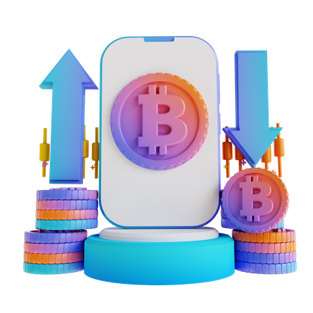 Bitcoin-Austausch-App  3D Icon