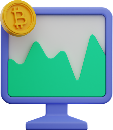 Bitcoin-Austausch-Website  3D Icon