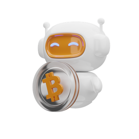 Bitcoin-Automatisierungsroboter  3D Icon