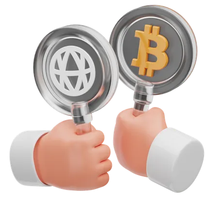 Mecanismo de decisão Bitcoin AVA  3D Icon