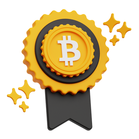 ビットコインバッジ  3D Icon