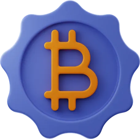 Bitcoin Badge  3D Illustration