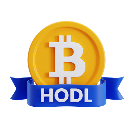 Bitcoin Badge 3D Illustration
