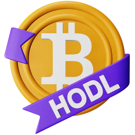 Bitcoin Badge  3D Icon