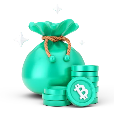 ビットコインバッグ  3D Icon